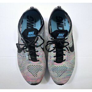 NIKE Flyknit Racer Men's Multicolor Black Tongue Athletic Running Sneaker Sz 9.5